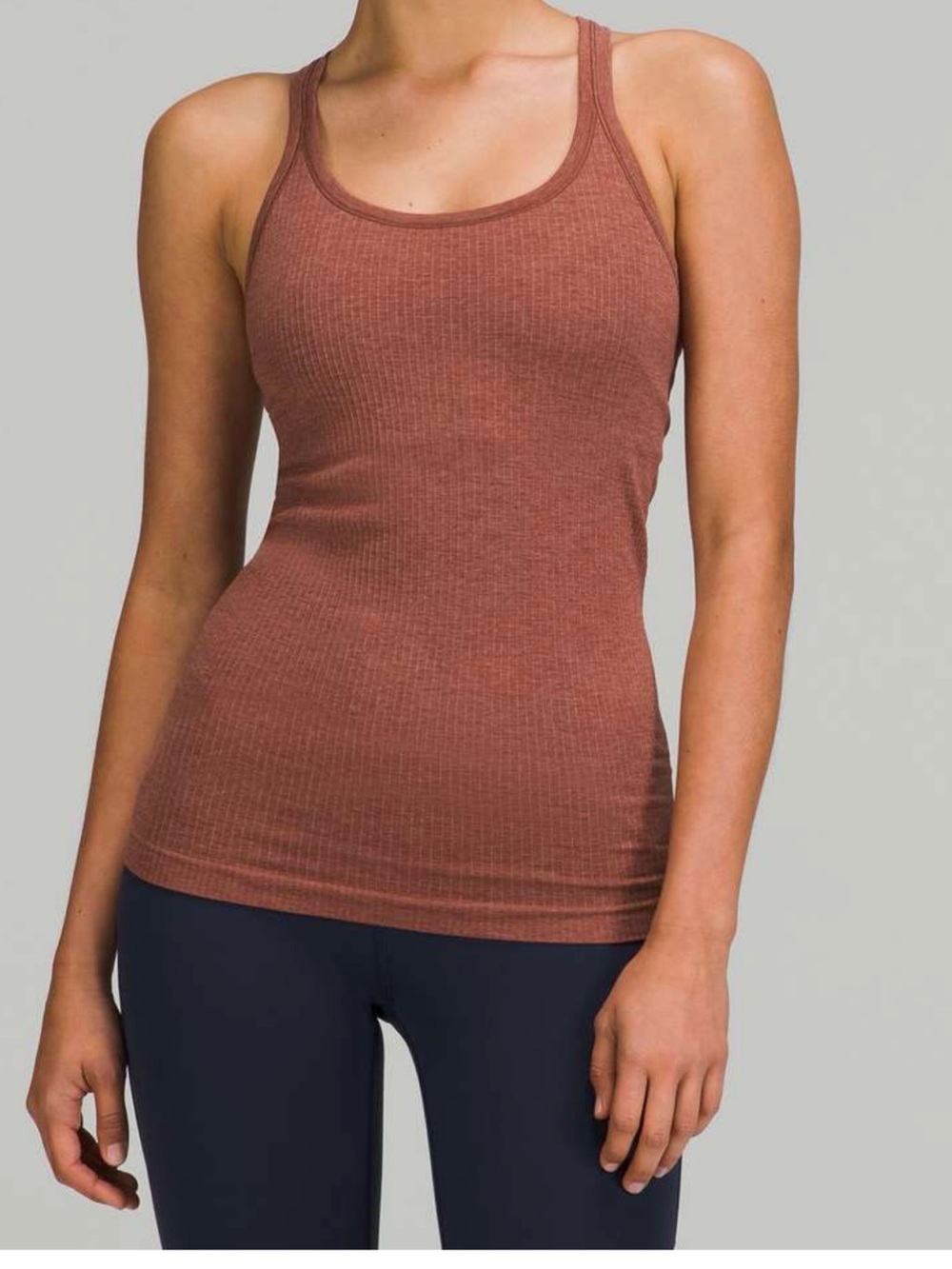 Lululemon Ebb to Street Yoga Pilates  Tank Top Ancient Copper Brown SZ. 8 EUC